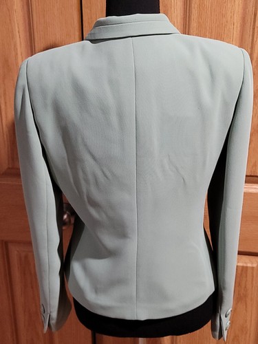 Womens HERBERT GROSSMAN by Cynthia Sobel Light Green Blazer Size 4 Made IN USA - Picture 4 of 8