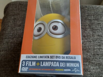 MINIONS / DESPICABLE ME 1 + 2 Limited 3-Disc DVD Box + Lampe Lamp Lampada