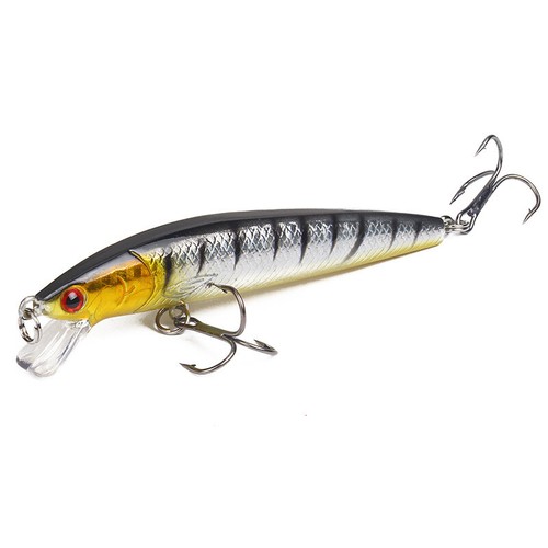 10 Confezioni Esche da Pesca Esche Crankbaits Plastica Realistiche Minnow Ganci da Swimbait - Foto 13 di 14