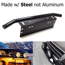 Bull Bar Style Front Bumper License Plate Mount Bracket Holder Off-road Lights
