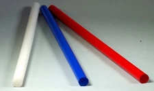 HDPE Machine Grade Plastic 1" dia x 24" long - 3 Round Bar Rods