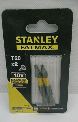 STANLEY STA62910-XJ Schraubenziehereinsatz 2 Stück T20 50mm Bohrer-bits