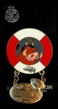 DCL Cruise Line Captain's Choice Timon and Pumbaa LE Disney Pin 45852