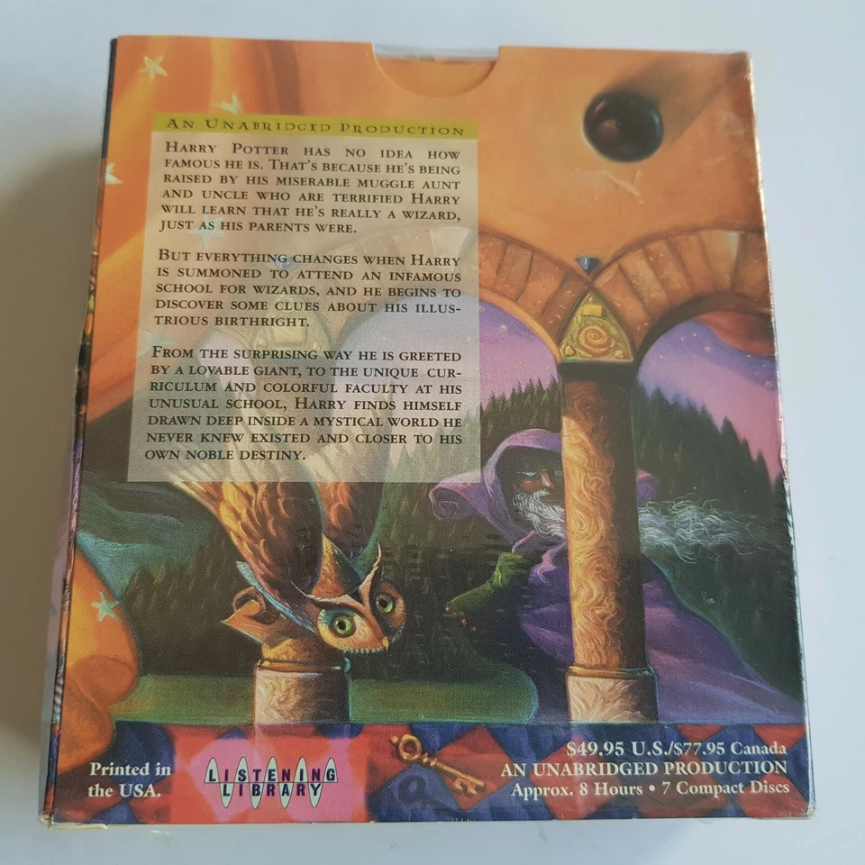 Harry Potter Sorcerers Stone CD audiobook 7 discs 1999 vintage Rowling Dale USA - Image 2 of 4