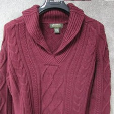MENS EDDIE BAUER COTTON BLEND COLLARED JUMPER UK SIZE M REF NC04917 