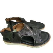 Sofft Black Leather Comfort Sandals Size 7M