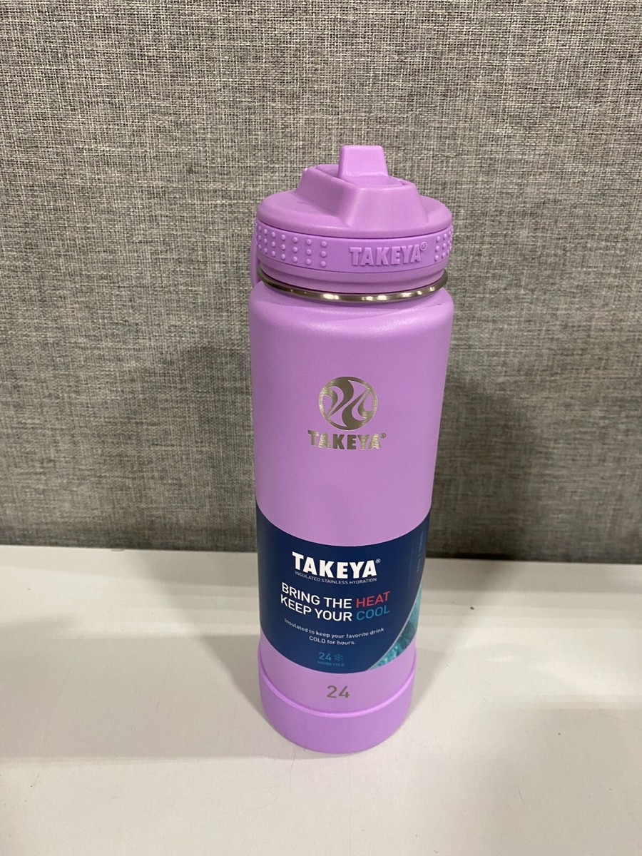 Takeya Actives Insulated Stainless Steel Water Bottle with Straw Lid Lilac