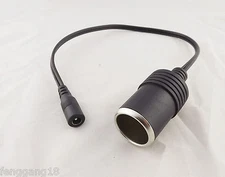 Car Cigarette Lighter Female Socket To DC 5.5 x 2.1mm Female Adapter Cable Cord