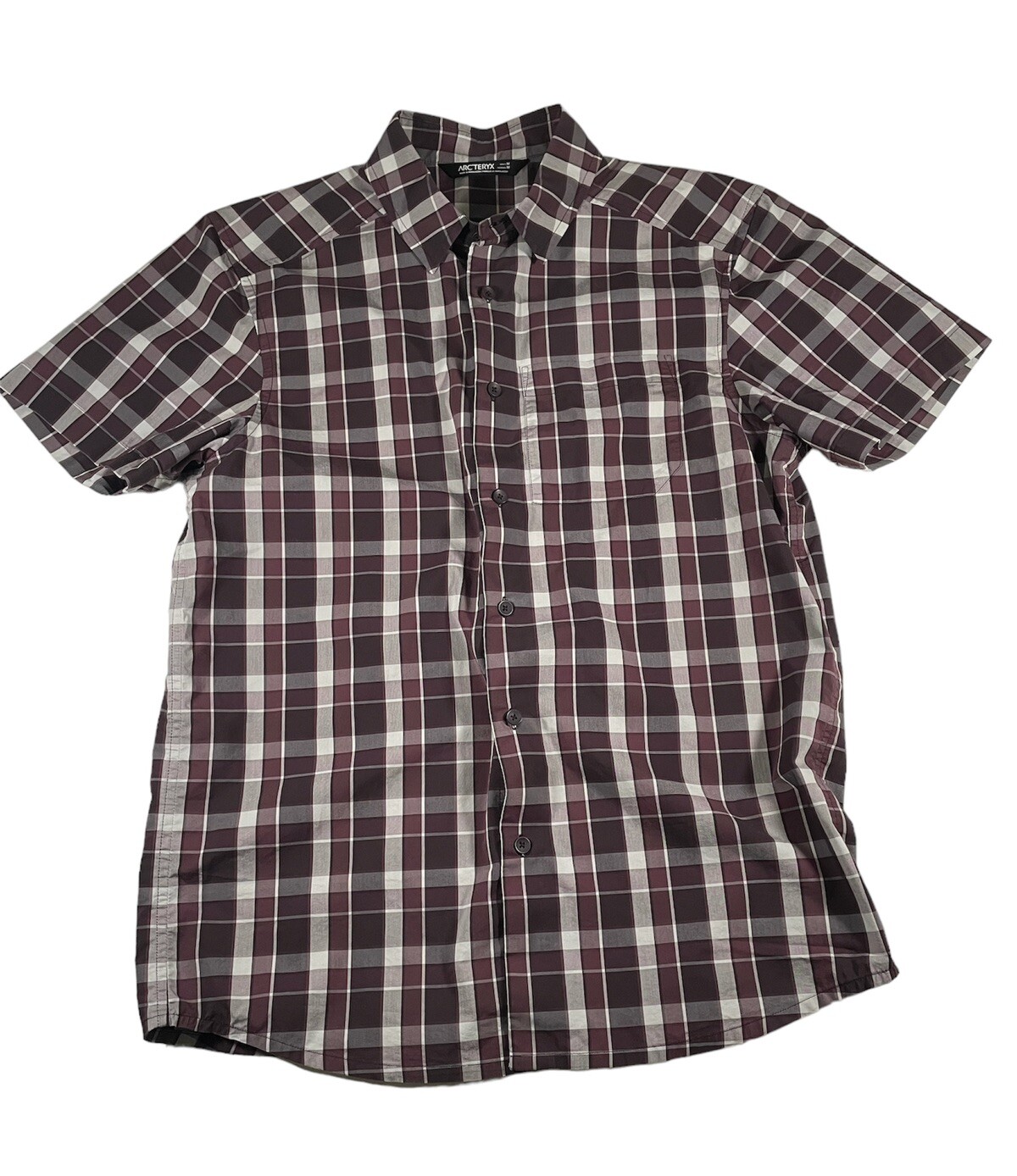 Men’s Arc’teryx Plaid Cotton-Polyester Casual Outdoor Shirt with Button Pocket