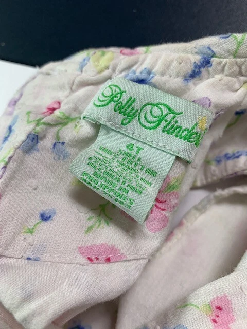 Vestido Polly Flinders FLORAL Talla 4T Rosa Faja Cuello Volantes Faja Rosa Foto 4 de 4