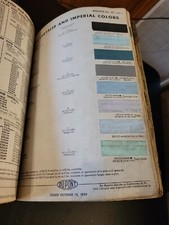 1960 Chrysler And Imperial Colors Paint Chip Swatch Sheet Bulletin No 27
