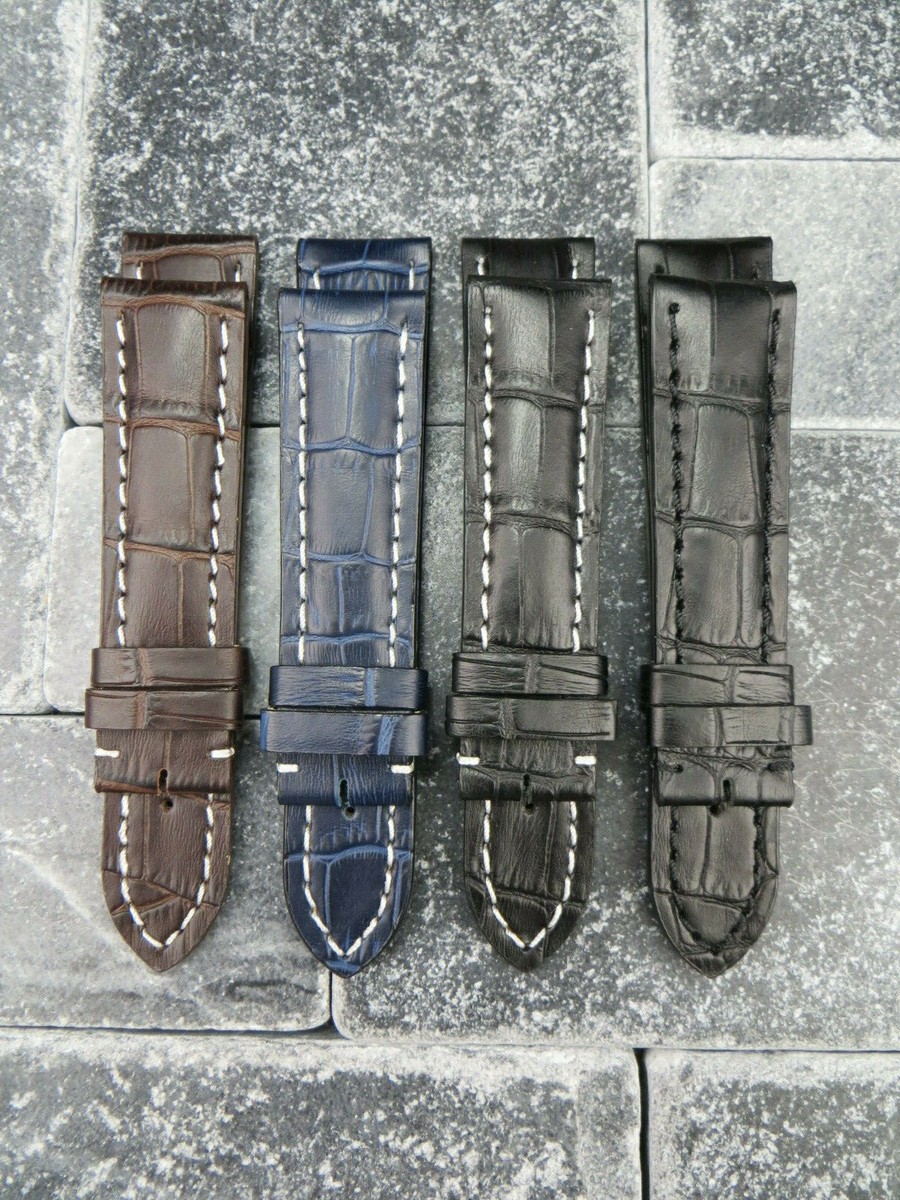 Bracelet Cuir Breitling 22mm Marron Avec Boucle Tang - Neuf Sans étiquette - Pour Montre