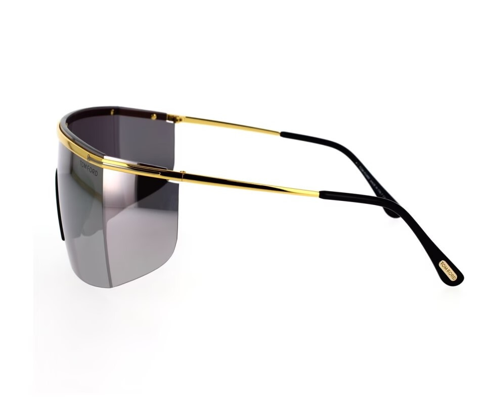 TOM FORD Shield Sunglasses PAVLOS-02 FT0980 30C Gold / Grey Mirror 150mm image 6
