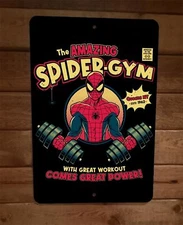 The Amazing Spider Gym 8x12 Metal Wall Sign Poster Comics Spiderman