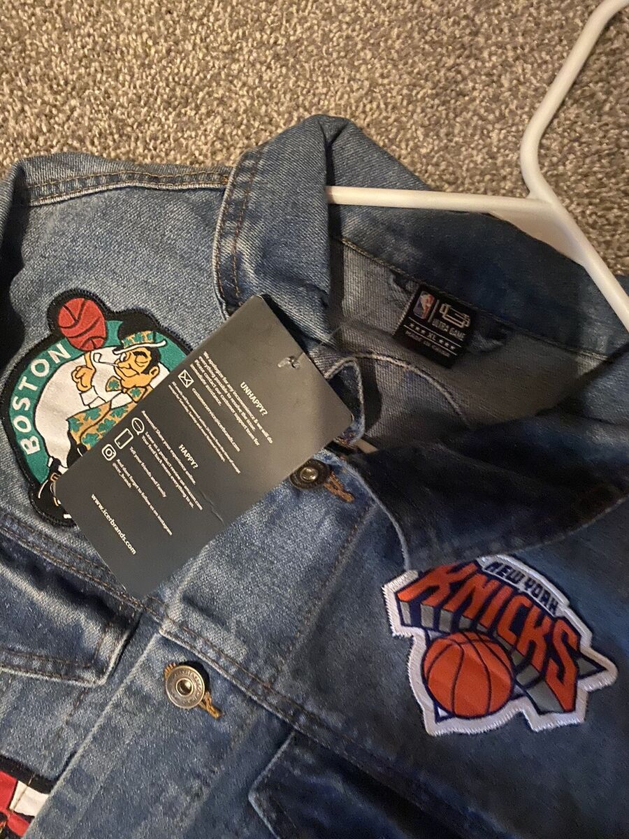 NBA Global Stores Mens Blue Denim Jacket(Set) Size XL Team