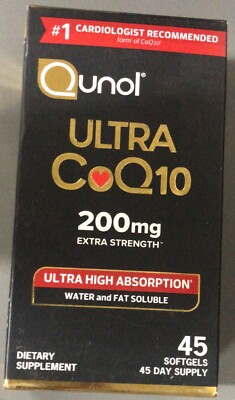 Qunol Ultra CoQ10 Extra Strength -Ultra High Absorption 45 SoftGels  03/27+(B8)
