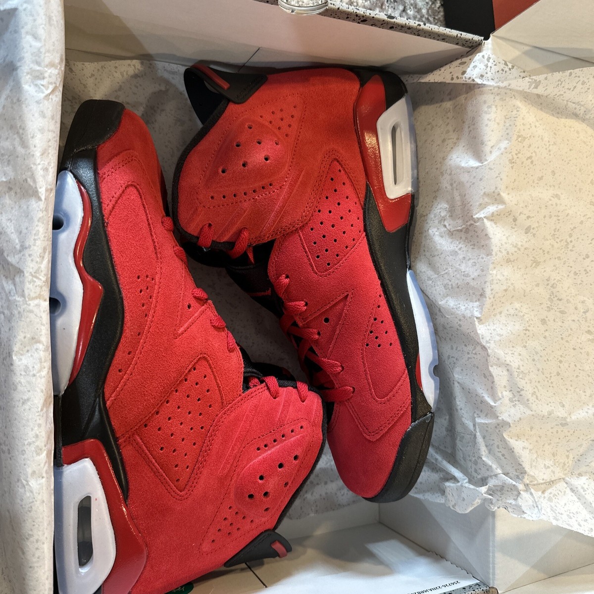 Size 11 - Air Jordan 6 Retro Toro Bravo CT8529-600 Nike Air Jordan 6 Retro Toro Bravo Red Black  main image 4