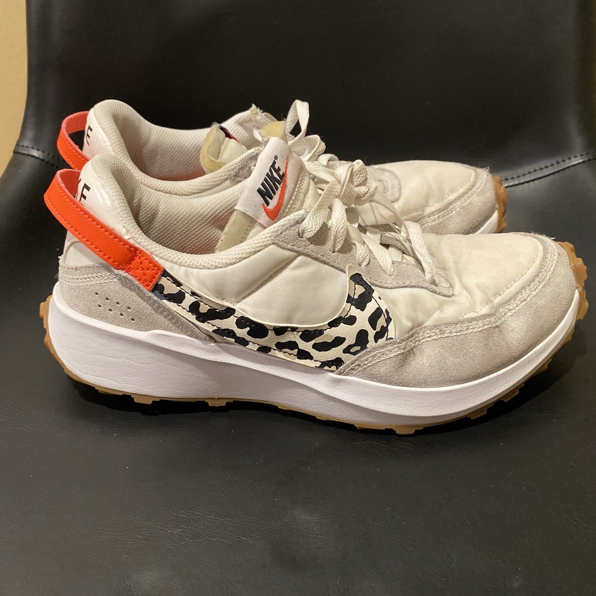 Nike Waffle Debut LP Shoes Womens 9.5 White Leopard Running Nike Waffle Debut LP Shoes Womens 9.5 White Leopard Running