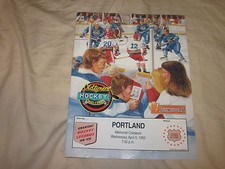 1995 HOCKEY LEGENDS AUTOGRAPHED PROGRAM-MAURICE RICHARD-LAFLEUR-STOREY-ULLMAN