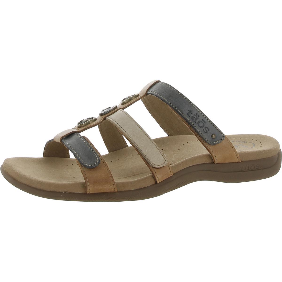 Taos Womens Prize 4 Серые кожаные босоножки-горки 8 средних размеров BM BHFO 9009 18290₽