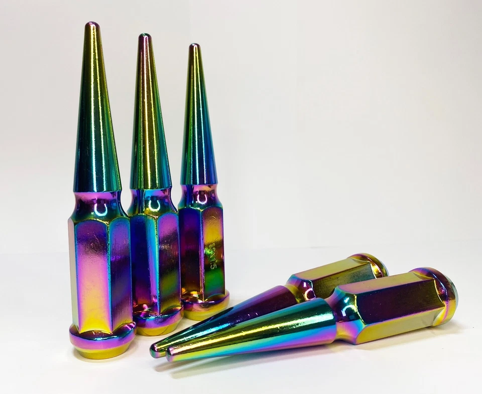 FIT BUICK CASCADA REGAL ENCORE ENVISION 4.5'' SPIKE LUG NUT 12x1.5 NEO CHROME 20 - Image 2 of 4