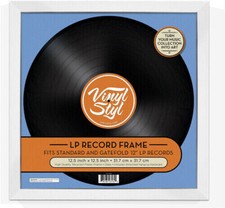 WB Vinyl Styl 12 Inch Vinyl Record Display Frame - Wall Hanging White