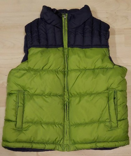 Boys Gymboree Puffer Vest Green navy 