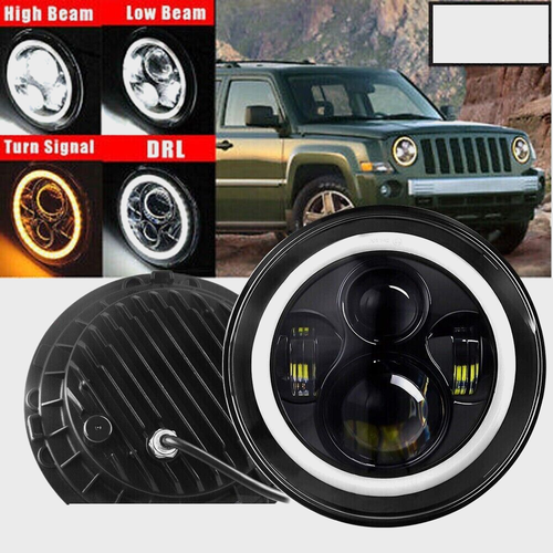 Paire 7inch Ange Yeux LED Projecteur Phare Avant Pour Jeep Wrangler