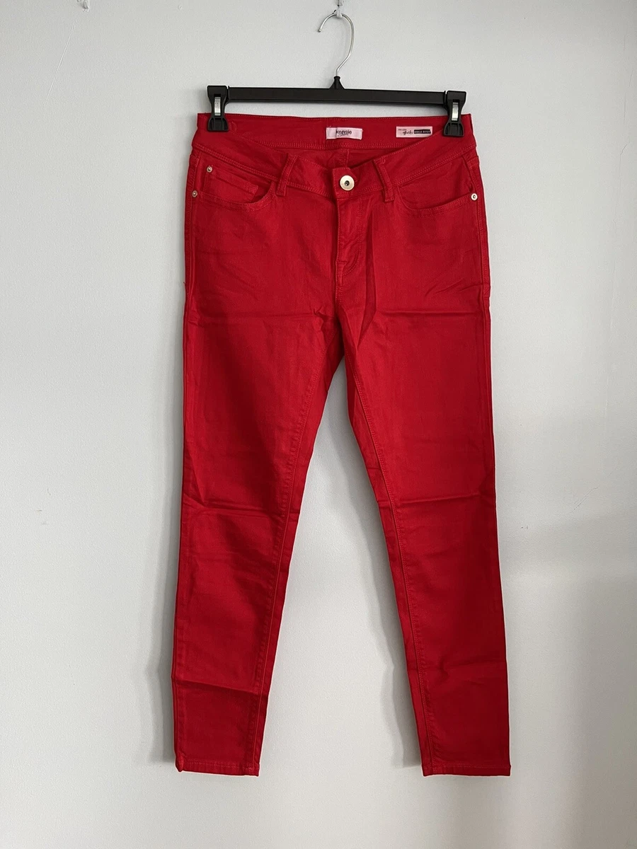 Red on sale skinny pants