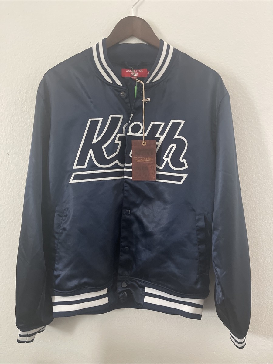 KITH Mitchell & Nessサテンジャケット Kith Yankees Mitchell & Ness Satin Warm Up Jacket Size