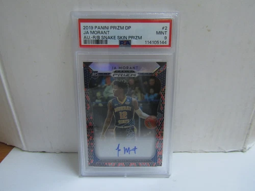 PSA 9 2019-20 Panini Prizm Draft Picks #2 Ja Morant Snake Skin Auto RC