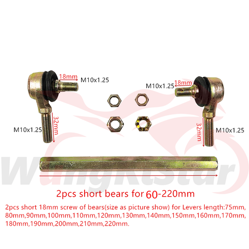 M10 170mm/6.69In Steering Linkages 18mm Ball Joint Left Right Thread Tie Rod Kit - Picture 9 of 12