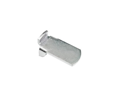 10 St Bodenträger Stahl chromiert, f.16mm Vari Schienen / 7mm Aufnahme 25mm lang