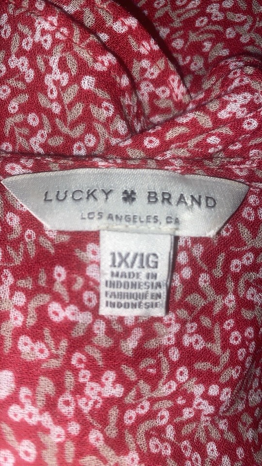 Women’s Lucky Brand Top With Flutter Sleeves Size 1X eBay