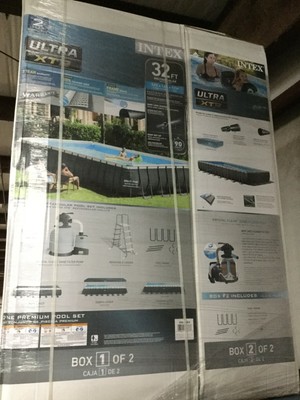 intex ultra xtr rectangular pool set up