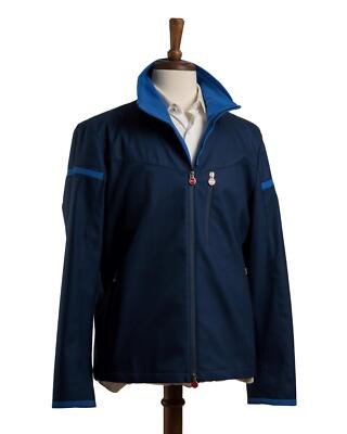 Kiton $11,720 NWT Blue Stretch Cashmere Suede Trims Blouson Jacket (50 IT) M