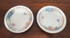 Vintage Set of 2 Teacup / Coffee Cup Saucer Plates with Floral Pattern - China