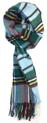 Plum Feathers Plaid Check and Solid One Size, Baby Blue-mint Scottish
