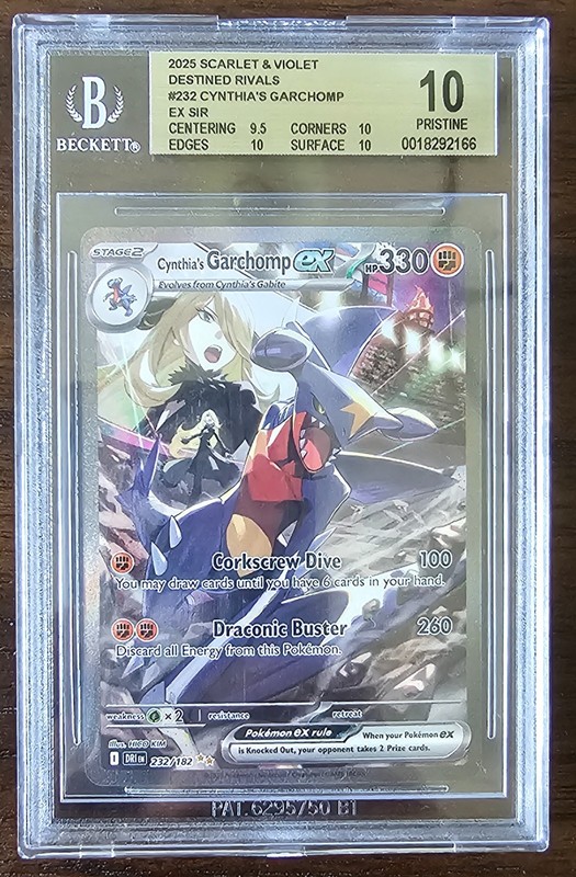 Pokemon SV Destined Rivals Cynthia's Garchomp ex 232/182 BGS 10 Pristine
