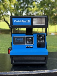 Polaroid Spirit 600 Instant Camera CertainTeed Branding Blue/Black
