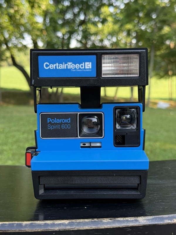 Polaroid Spirit 600 Instant Camera CertainTeed Branding Blue/Black