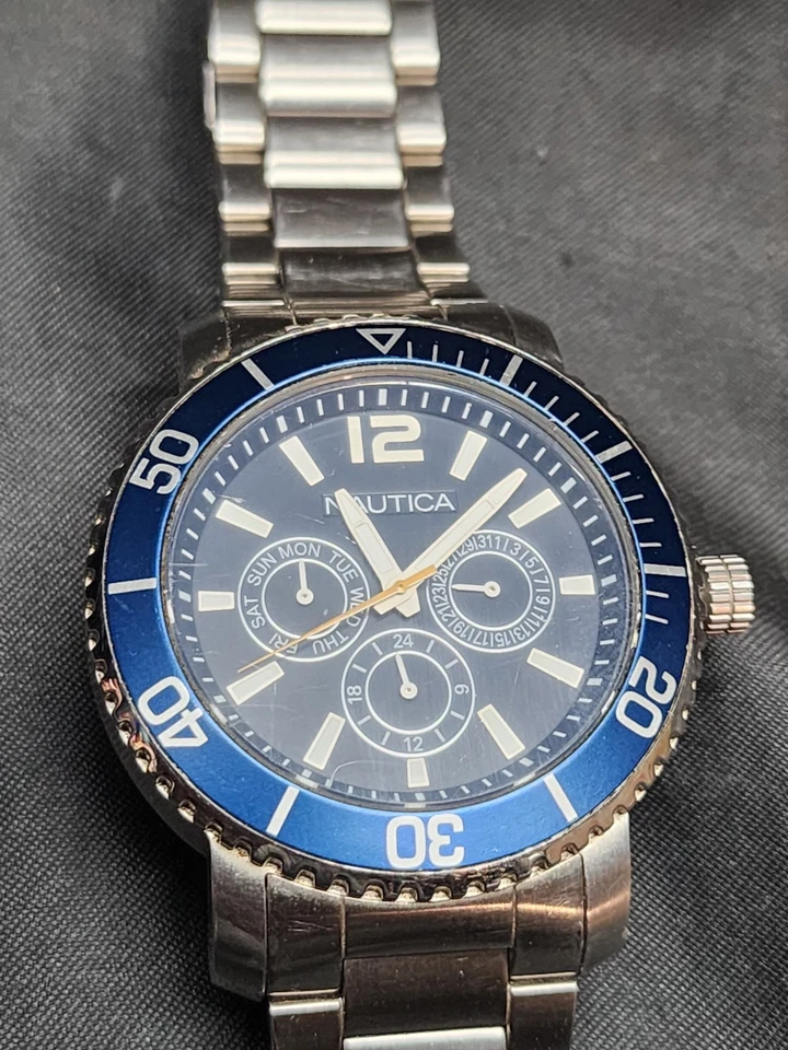 Reloj Hombre Nautica 100 Metros Sin Probar Japón  Foto 2 de 4