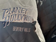 Vintage Planet Hollywood Las Vegas Leather Reversible Bomber Flight Jacket L