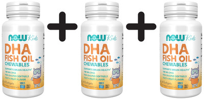 3 x NOW Foods DHA Kid's Chewable, 100mg - 60 softgels (311,04 EUR/kg)
