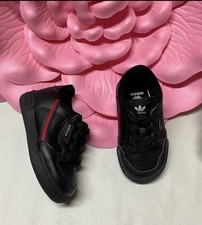 adidas Originals Continental 80 C Black/Scarlet Leather Trainers Shoes 4 K