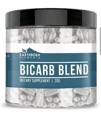 Pure Bicarb Blend 200 Capsules Unflavored No Additives Wellness Support 07/27