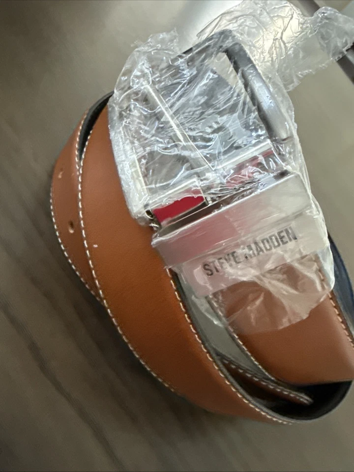 Steve Madden Hombre Vestido Informal Todos los Días Cinturón Cuero 40 Marrón Nuevo Foto 2 de 4