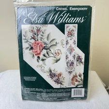 Elsa Williams Crewel Embroidery Kit Garden Glory Bell Pull 00419 Floral Sealed