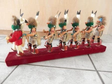 VINTAGE NAVAJO INDIAN SET OF 7 YEI BI CHEI DANCE DOLLS / CARVINGS