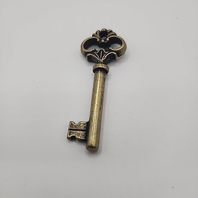 Decorative Skeleton Antique Key Euro Lock Furniture Key Gold 2.5''